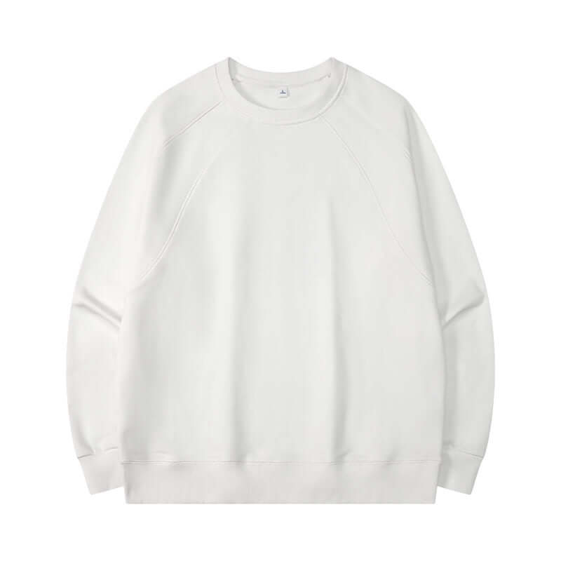 Off-white eco-friendly sweatshirt front made with 37% plant-derived content