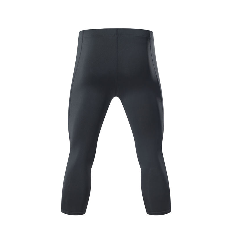 Back angle black performance athletic leggings