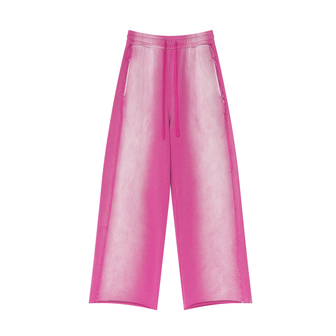 Rose Red Spray-Print Tech Sports Pants Front | Fashion Activewear | Custom Gym Apparel
