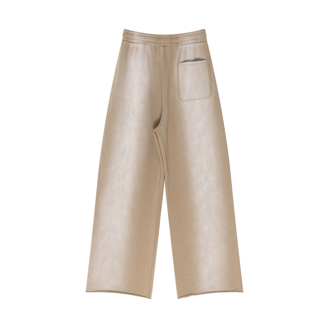 Khaki Men's Training Pants Back | Heavy-Duty Cotton Workout Essential | Bulk Order Supplier