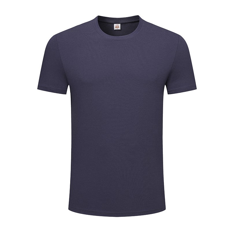 Dark blue slim-fit tee - moisture-wicking Sorona fabric - teamwear bulk supplier