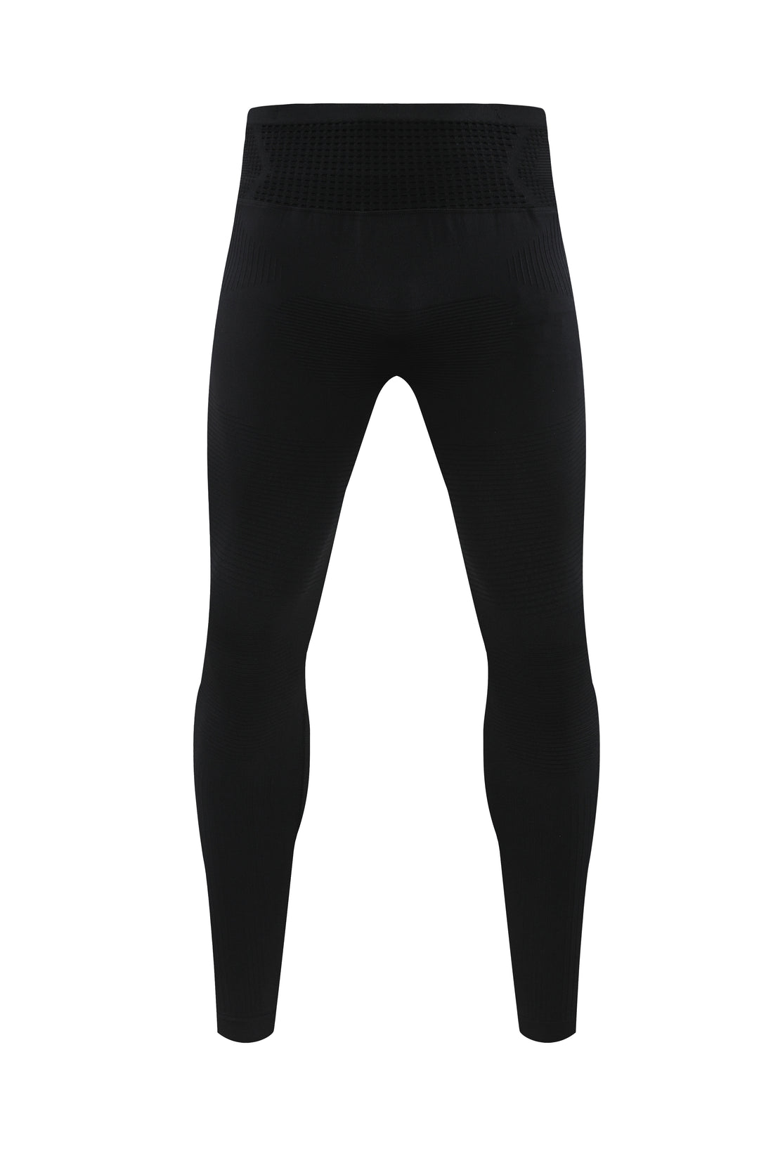 Unisex black compression pants front fit