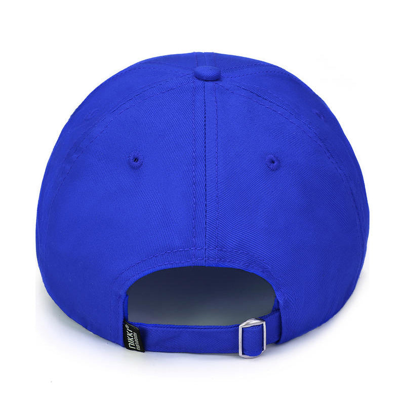 Adjustable back panel blue cap - wholesale 270g cotton bulk pricing