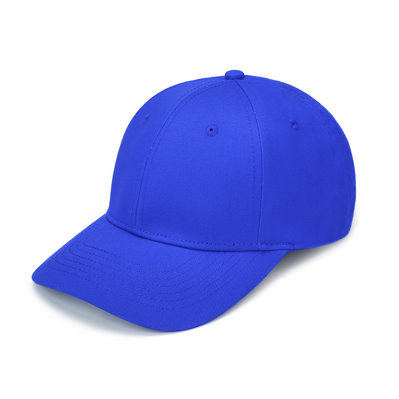 Blue sports baseball cap front - unisex adjustable cotton headwear