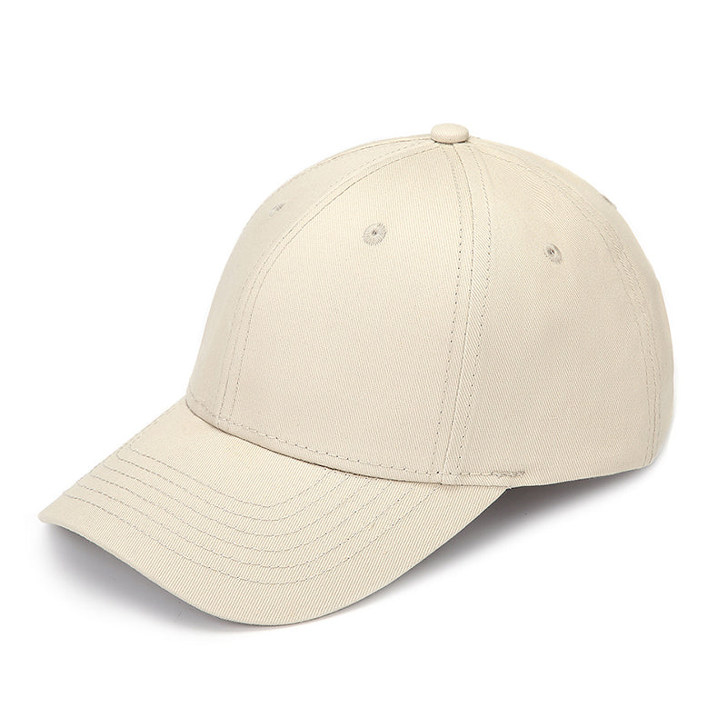Khaki unisex baseball cap front - adjustable 270g cotton bulk orders