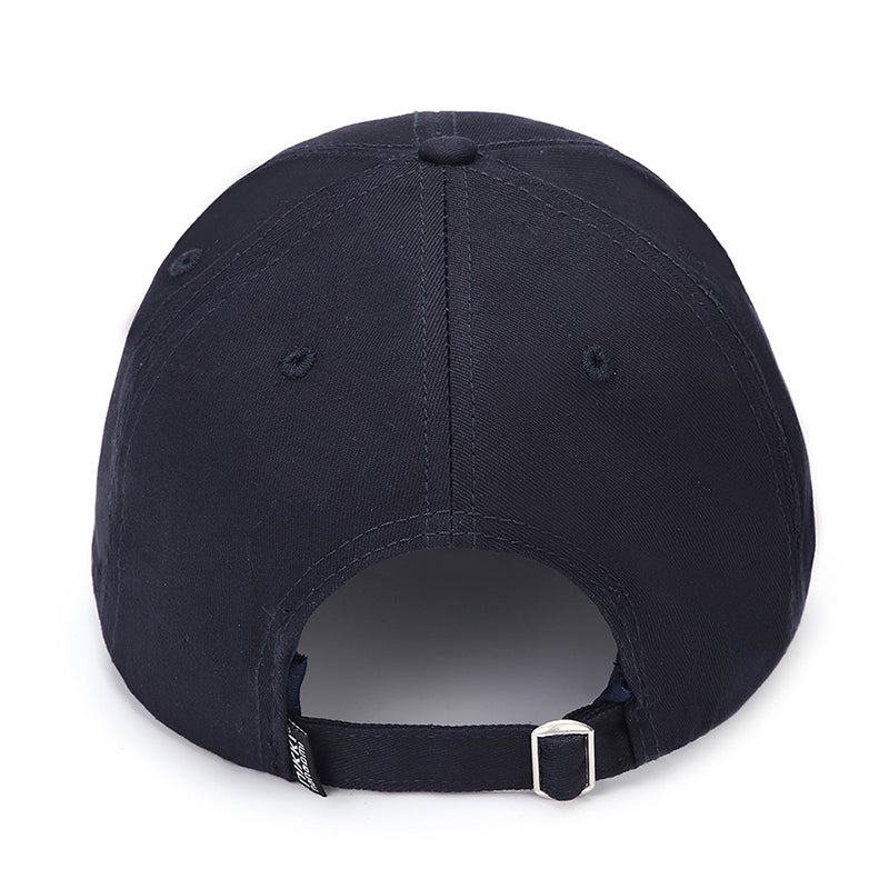 Navy cap back strap detail - bulk customizable headwear
