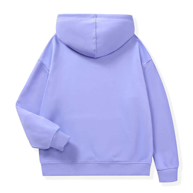 Light Purple Cotton Hoodie back comfort fit