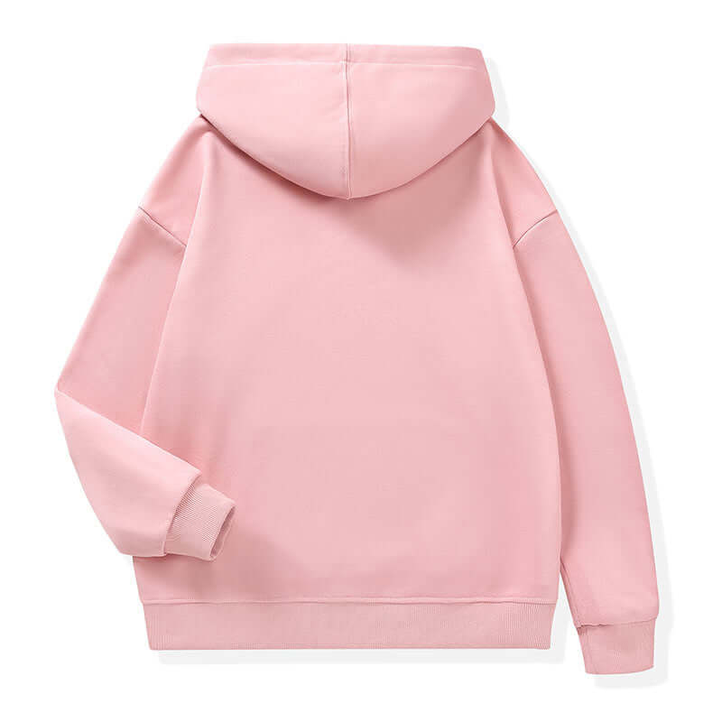 Pink Hooded Sweatshirt back tailored cut