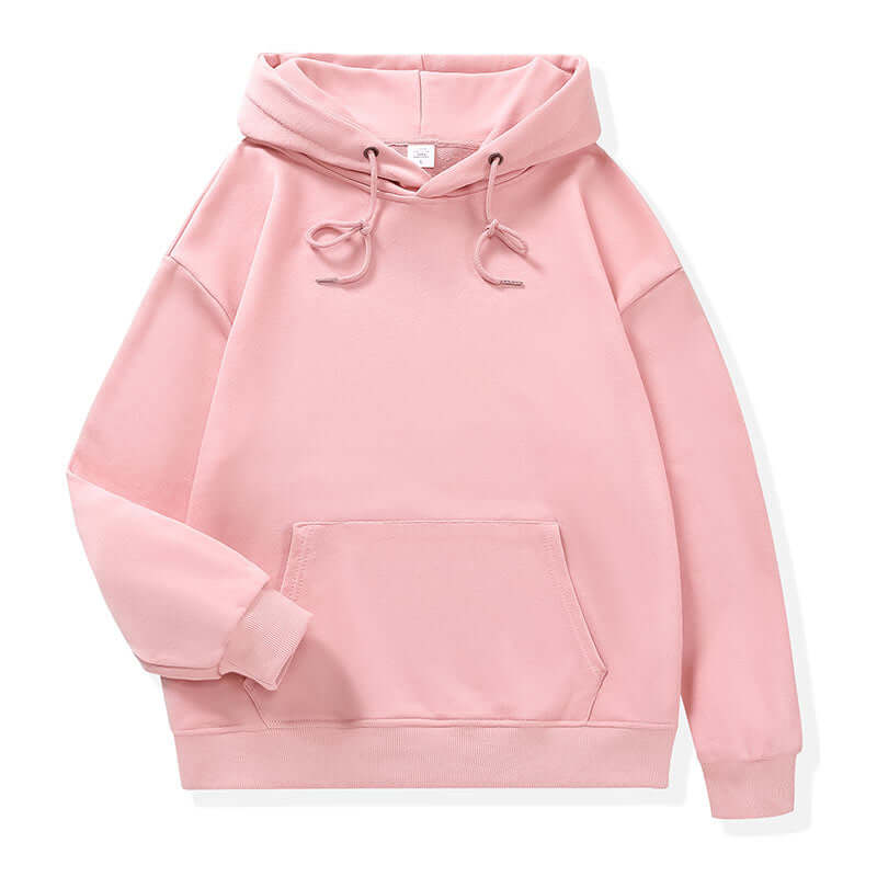 Pink Unisex Cotton Hoodie front relaxed fit