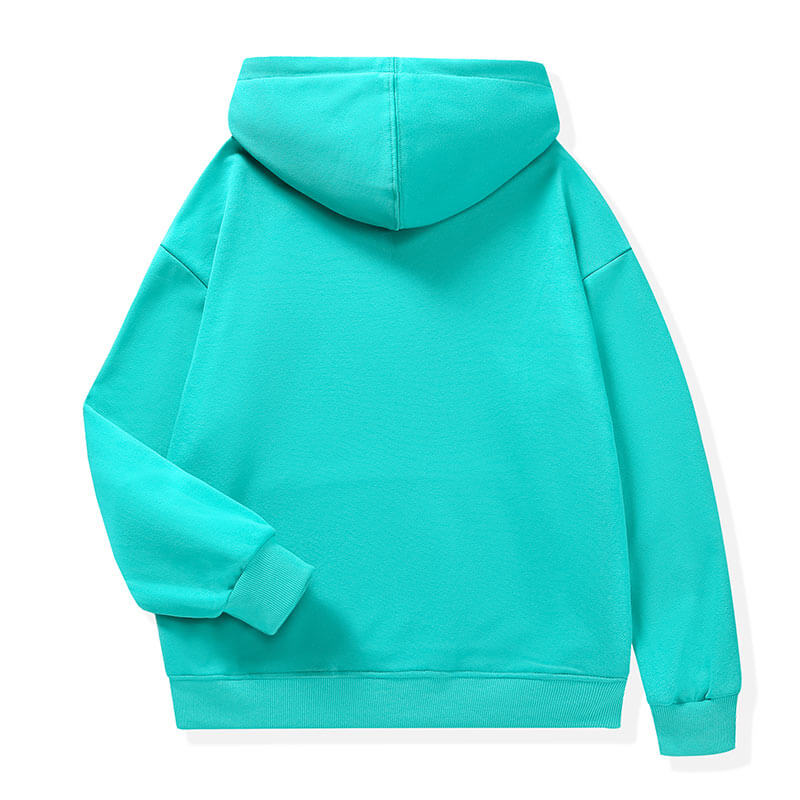 Tiffany Blue Cotton Hoodie back custom branding