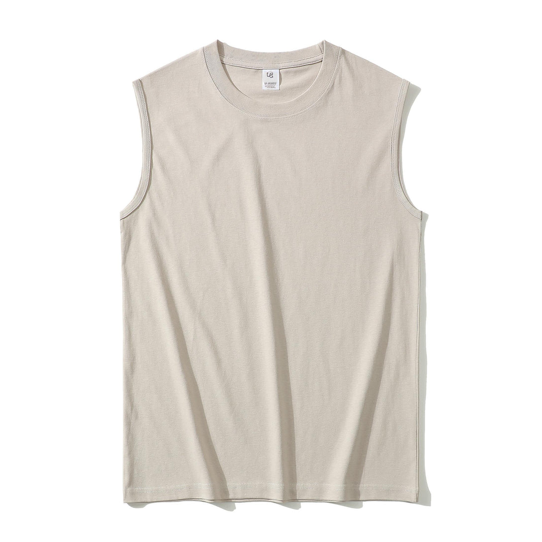 Apricot color sleeveless vest front