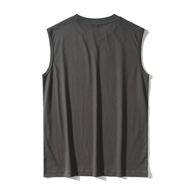 Grey breathable tank top back