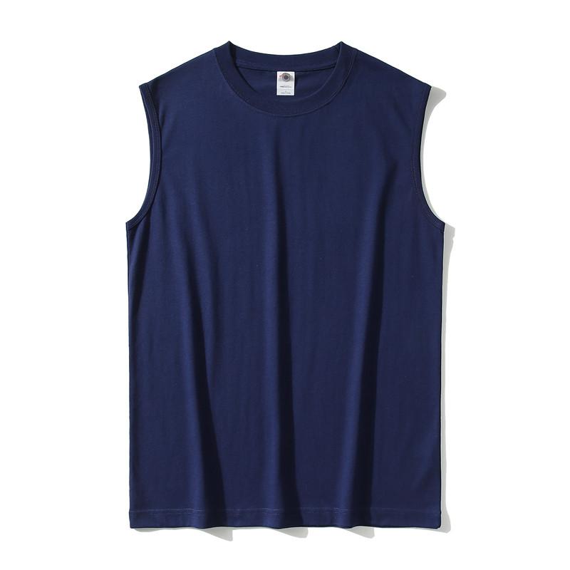 Navy blue unisex sport vest front