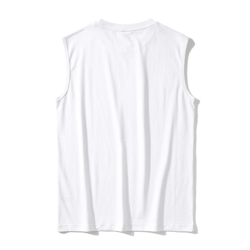 White sports sleeveless top back