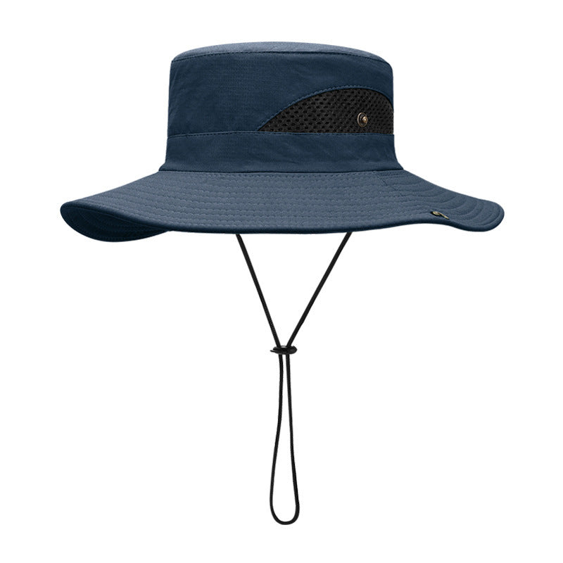 Navy blue breathable bucket hat for sports