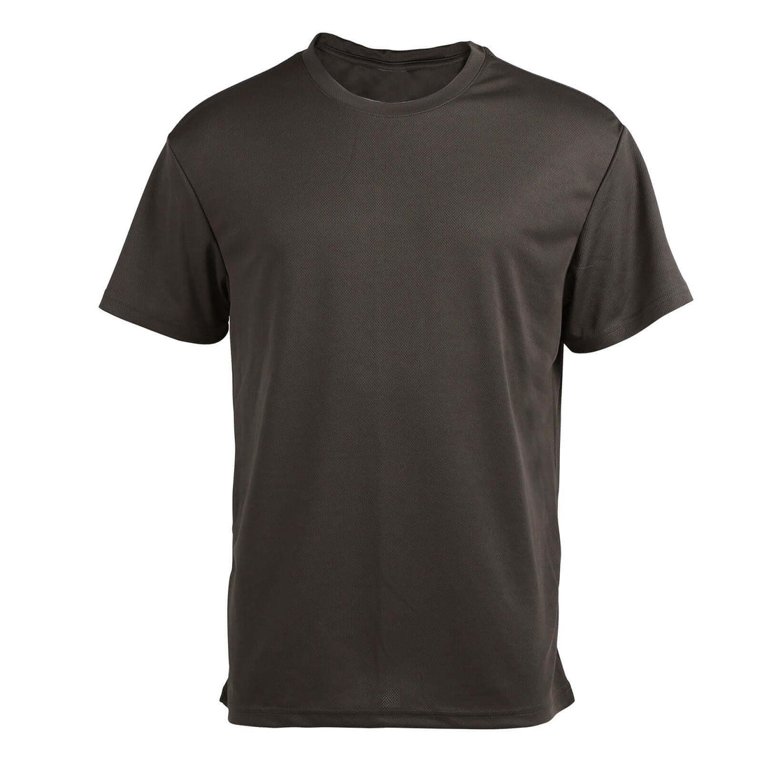 Gray eco mesh t-shirt front - Recycled polyester quick-dry OEM