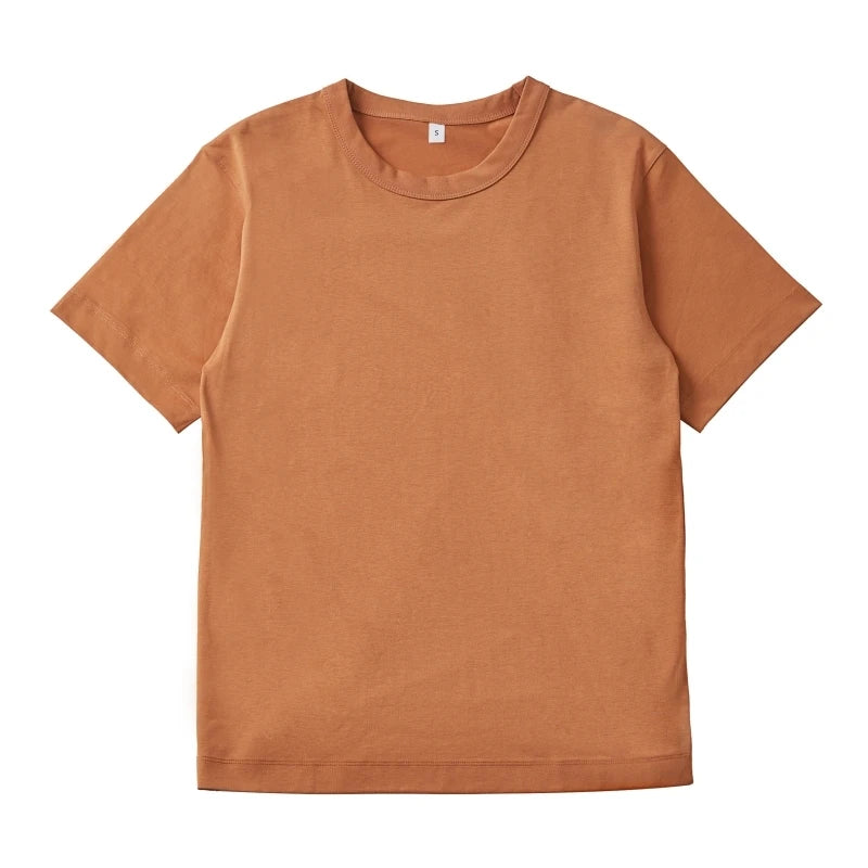 Vintage Orange loose fit tee front - eco-friendly wholesale