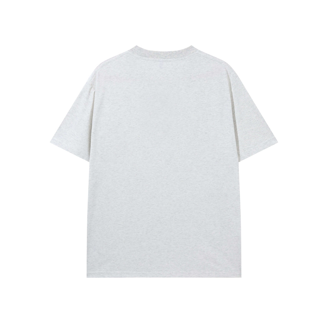 White grey antibacterial tee back plain