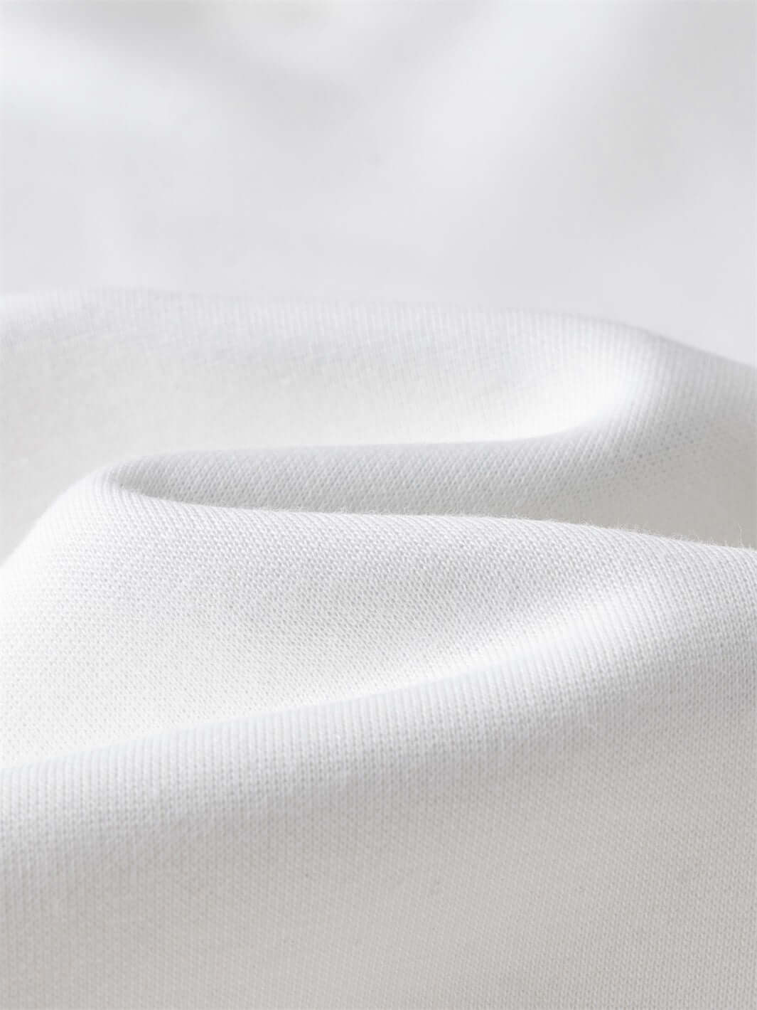 Close-up view of the fabric texture of Men's 340g White Layered Camo Sweatshirt in white color.
