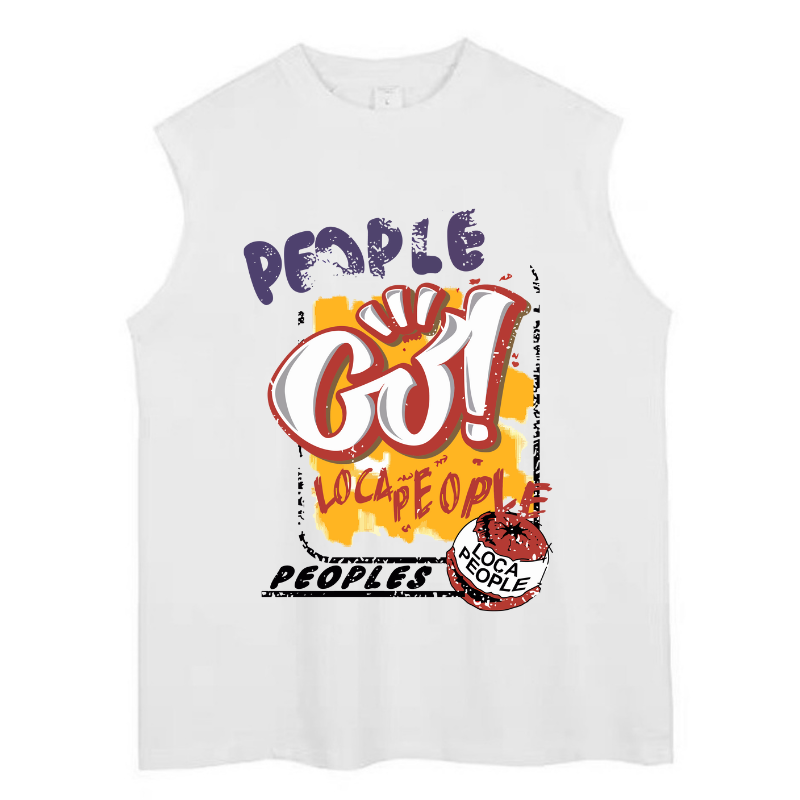 Custom printed organic tank top in White - wholesale design sample