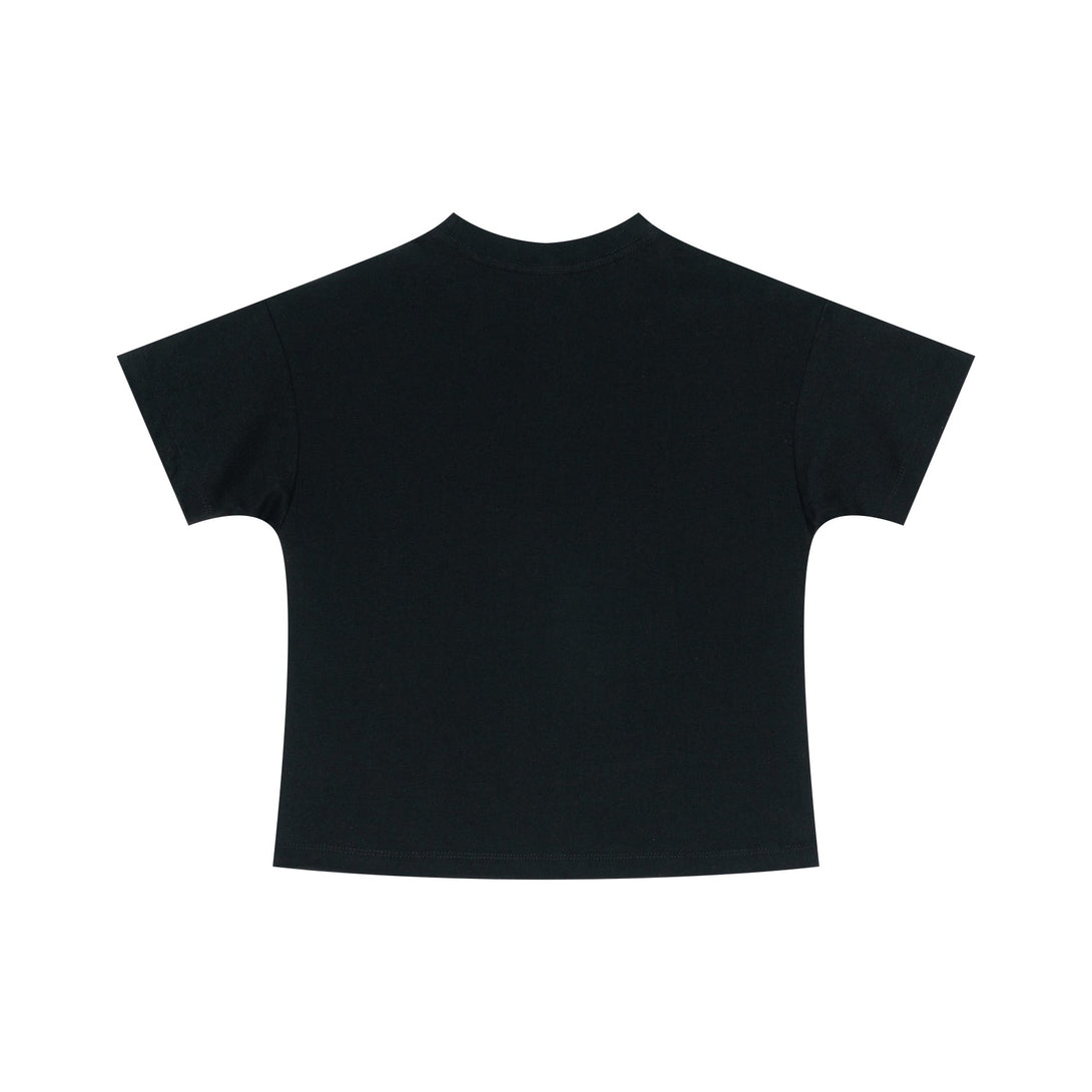 Back view of Black women's tee - SS25 cut for bulk activewear orders