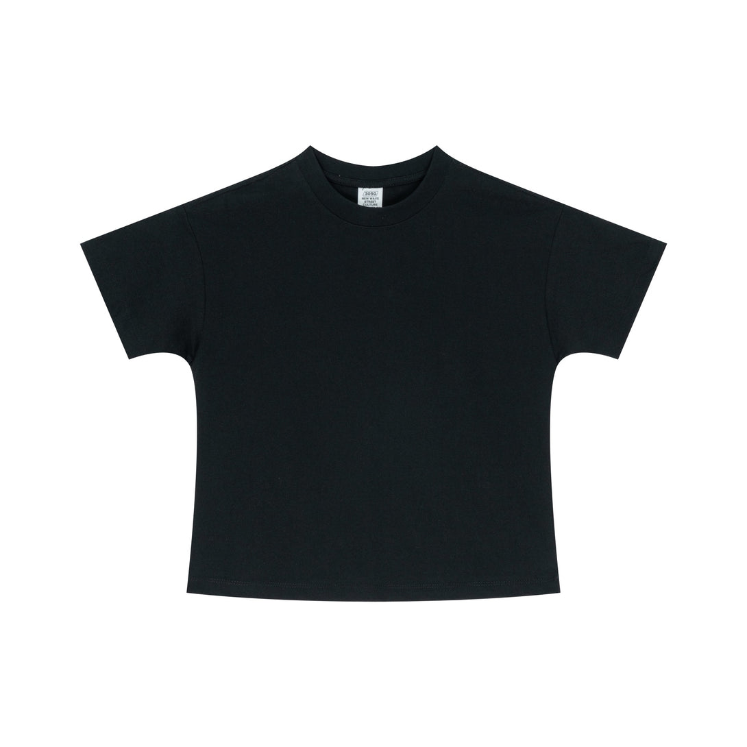 Black athletic t-shirt front - 100% cotton with moisture-wicking for workout and lounge