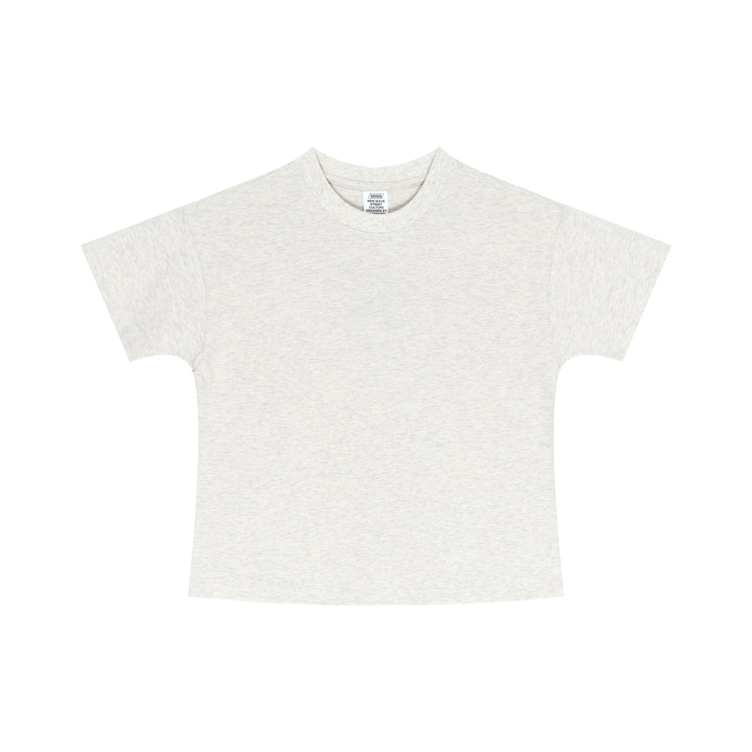 Off White t-shirt front - breathable cotton fabric with athletic-leisure silhouette